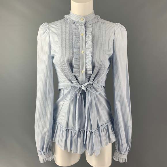 Dolce & Gabbana Blue Heart Cotton A-Line Stretch Dress main image 0
